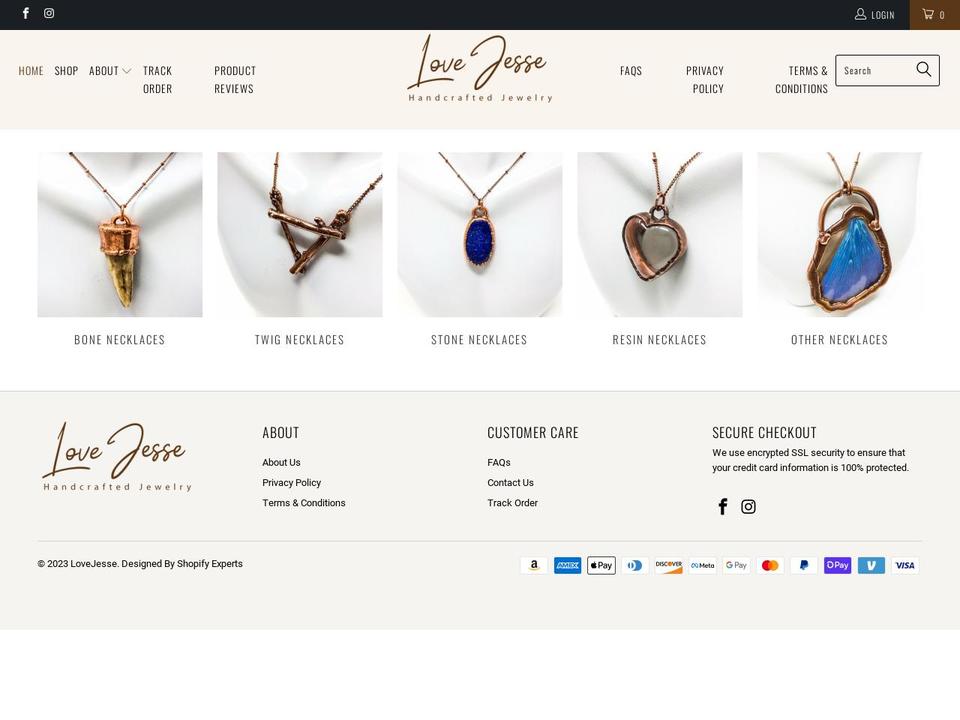 lovejesse.com shopify website screenshot