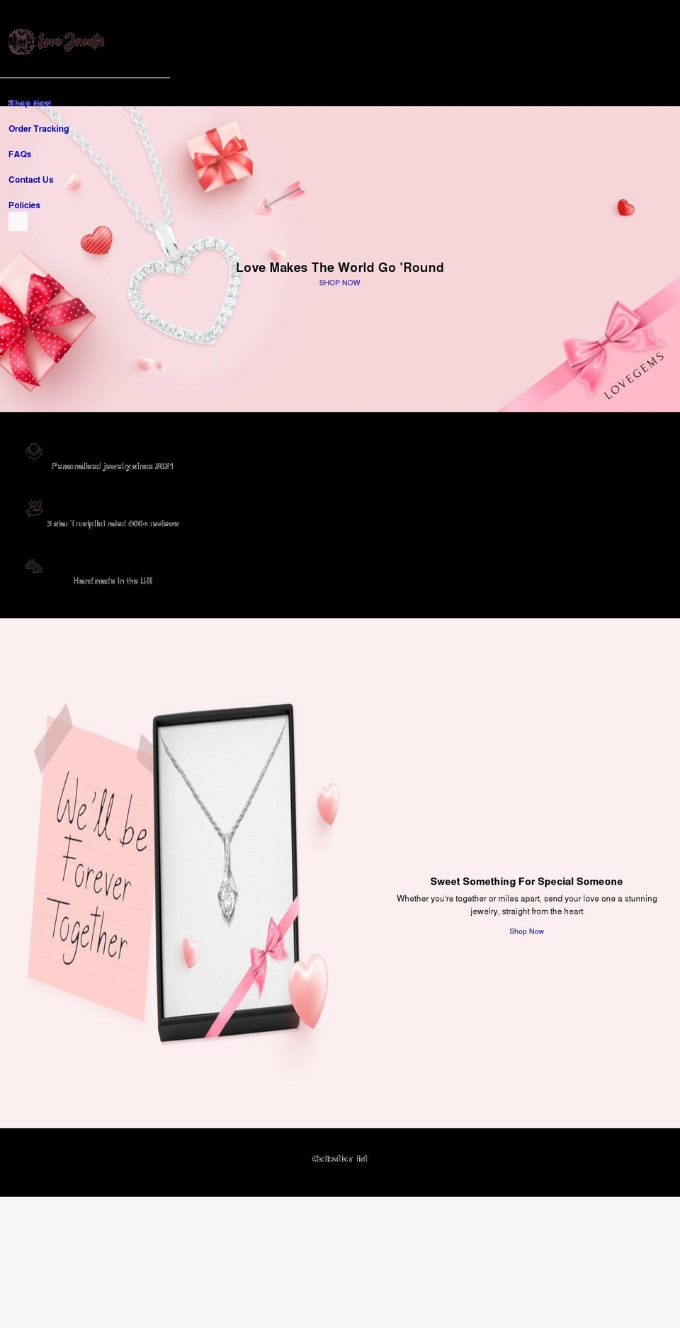 lovejewelz.com shopify website screenshot