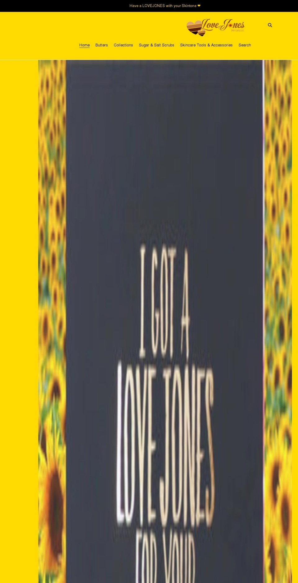 lovejonesskin.com shopify website screenshot