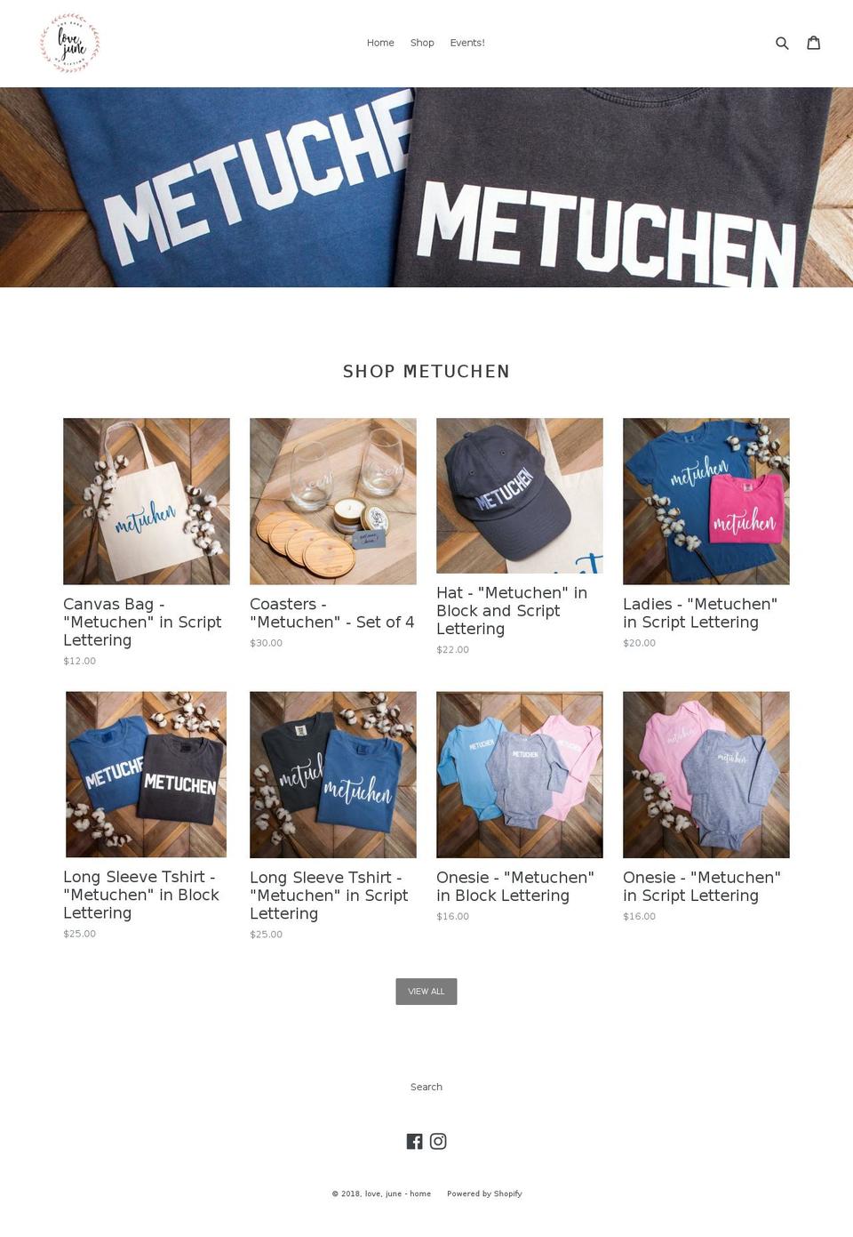 lovejunehome.com shopify website screenshot