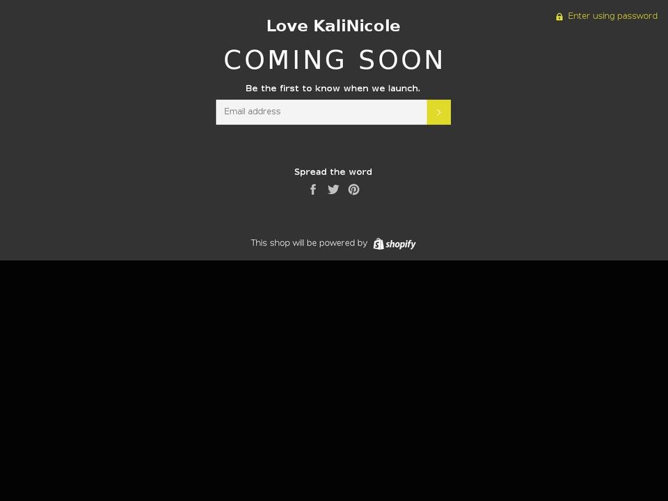 lovekalinicole.com shopify website screenshot