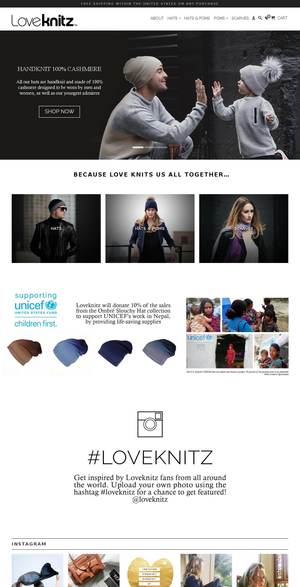 loveknitz.com shopify website screenshot