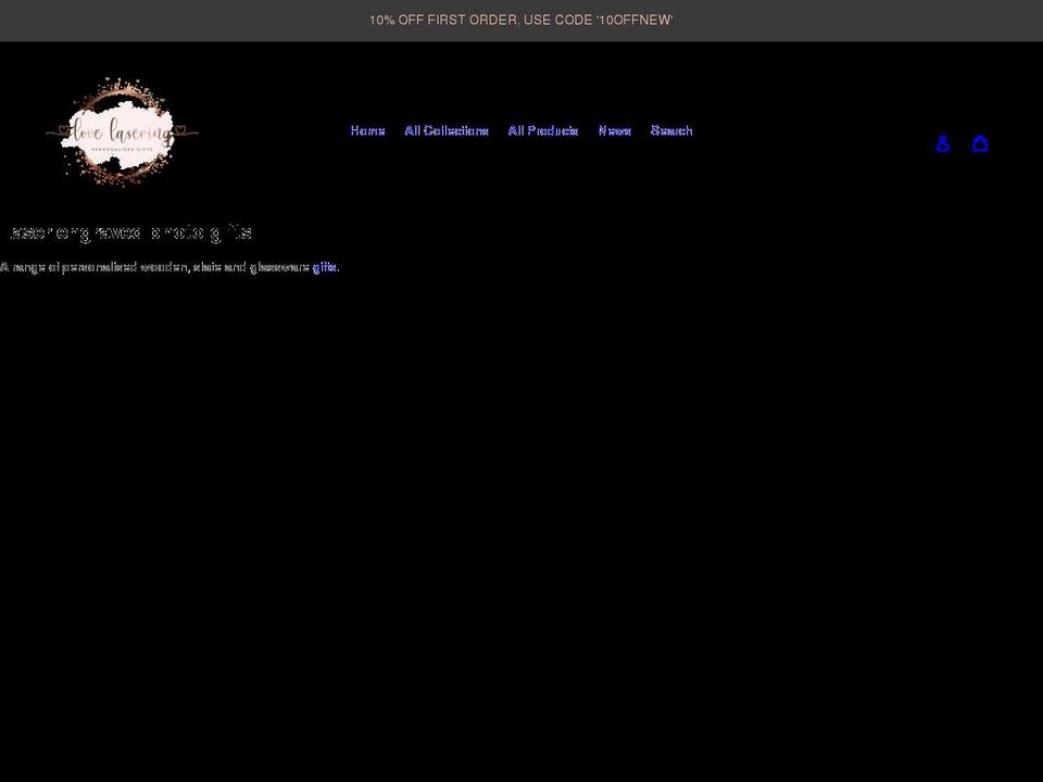 lovelasering.co.uk shopify website screenshot