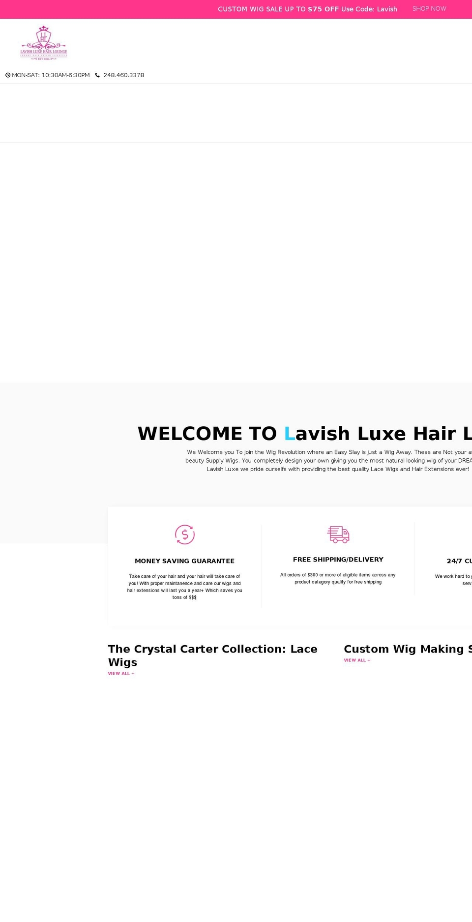 lovelavishluxe.com — Shopify storefront screenshot