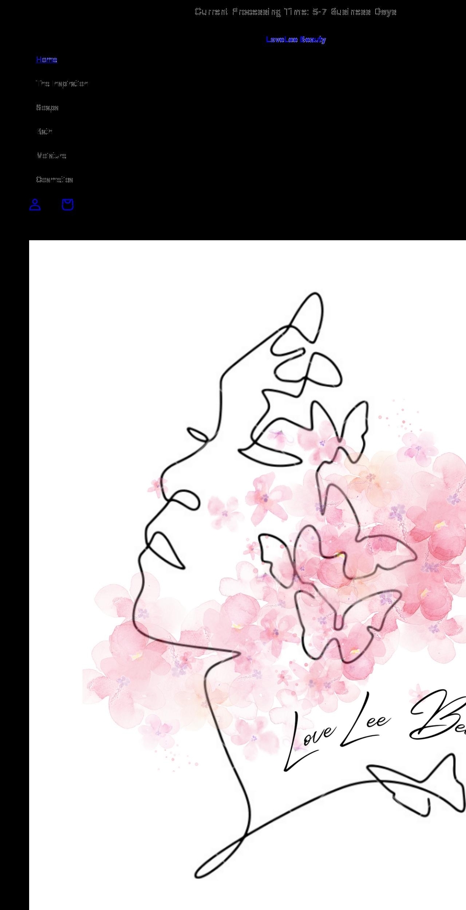 loveleebeautybar.com shopify website screenshot