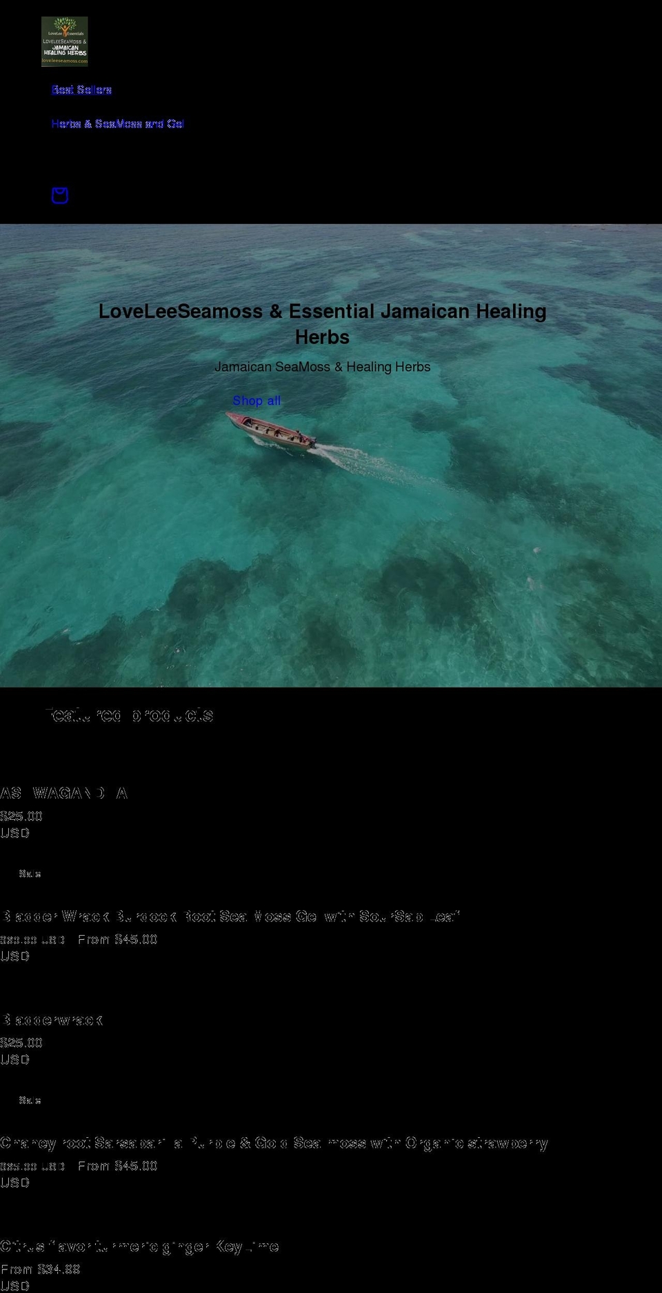 loveleeseamoss.com shopify website screenshot