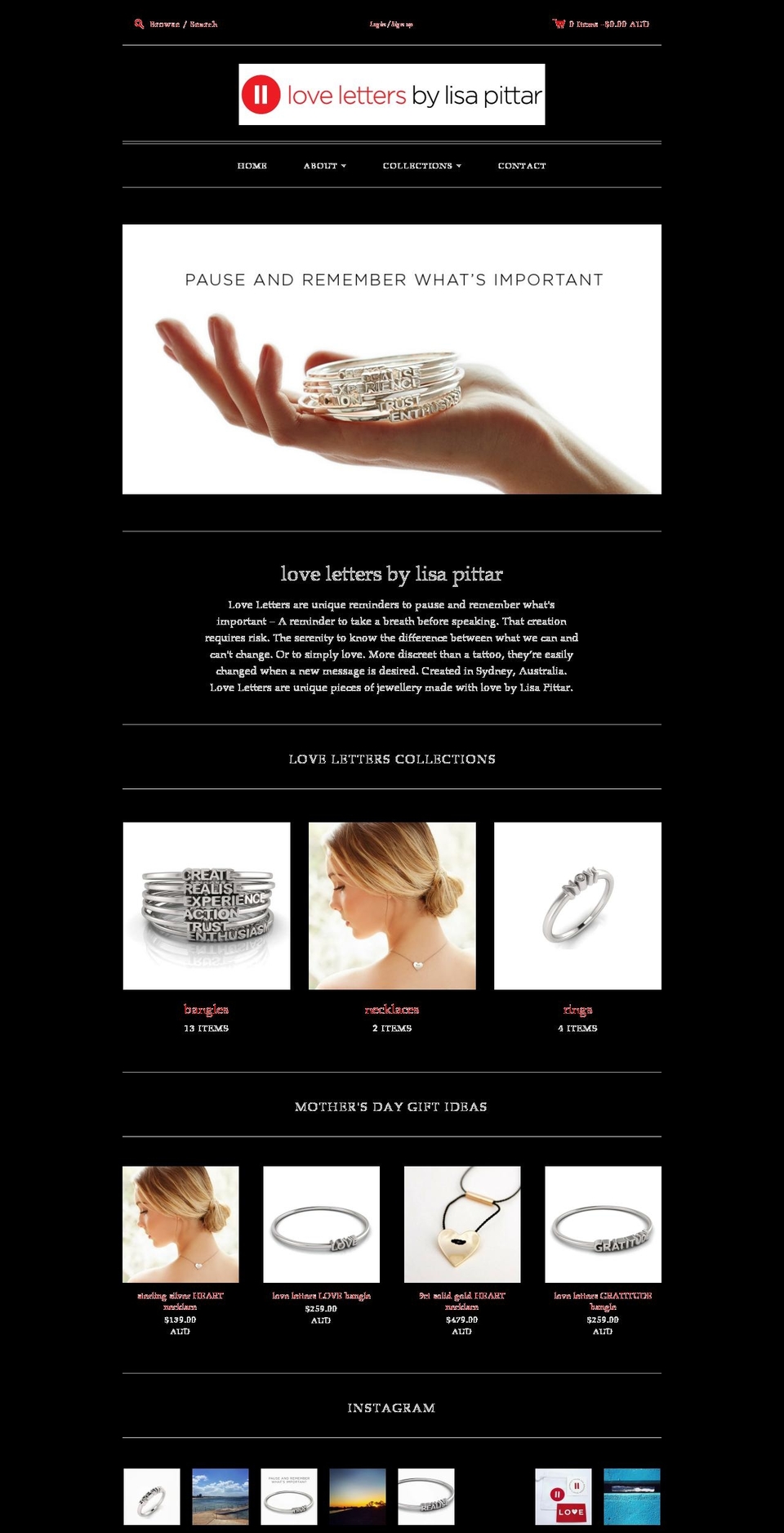 lovelettersbylisapittar.com shopify website screenshot