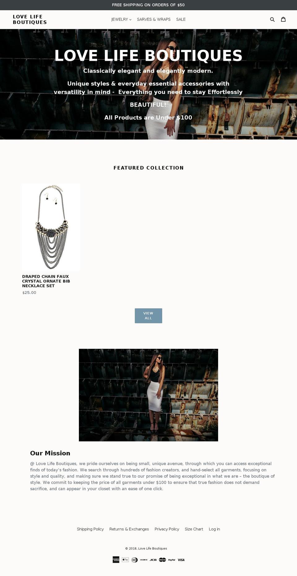 lovelifeboutiques.com — Shopify storefront screenshot