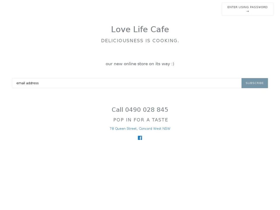 lovelifestore.com.au shopify website screenshot