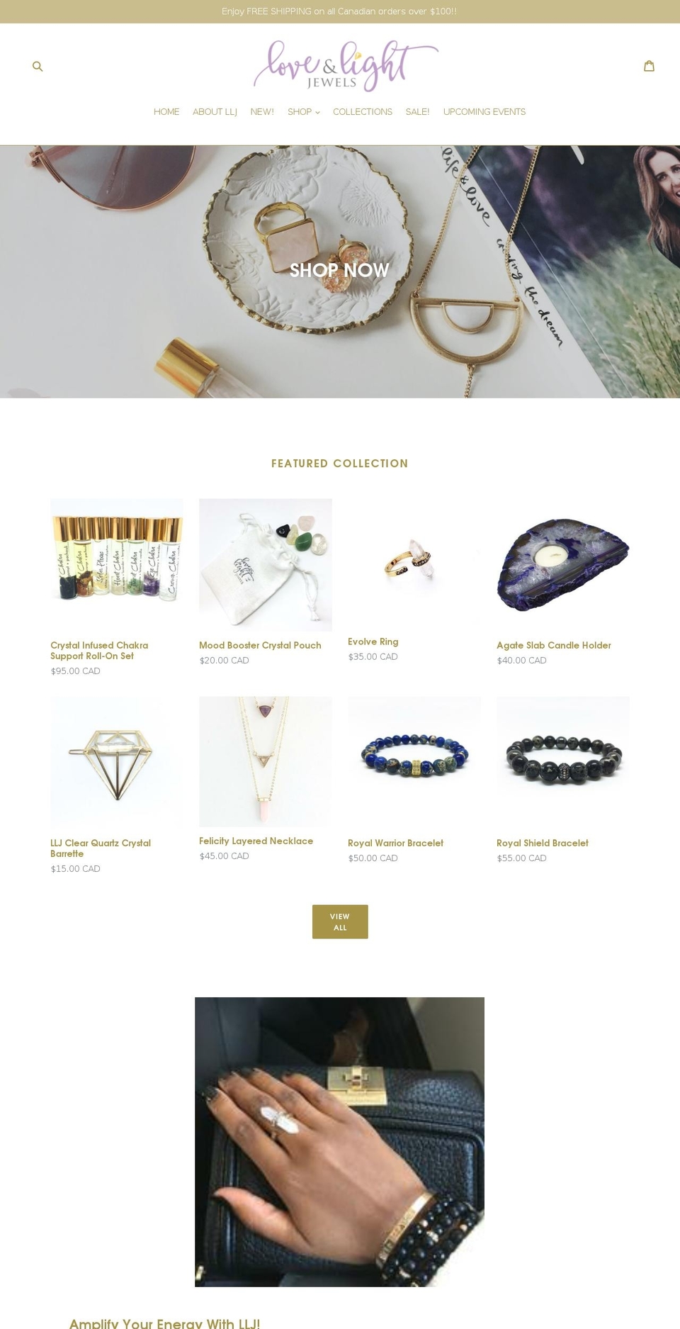 lovelightjewels.com shopify website screenshot