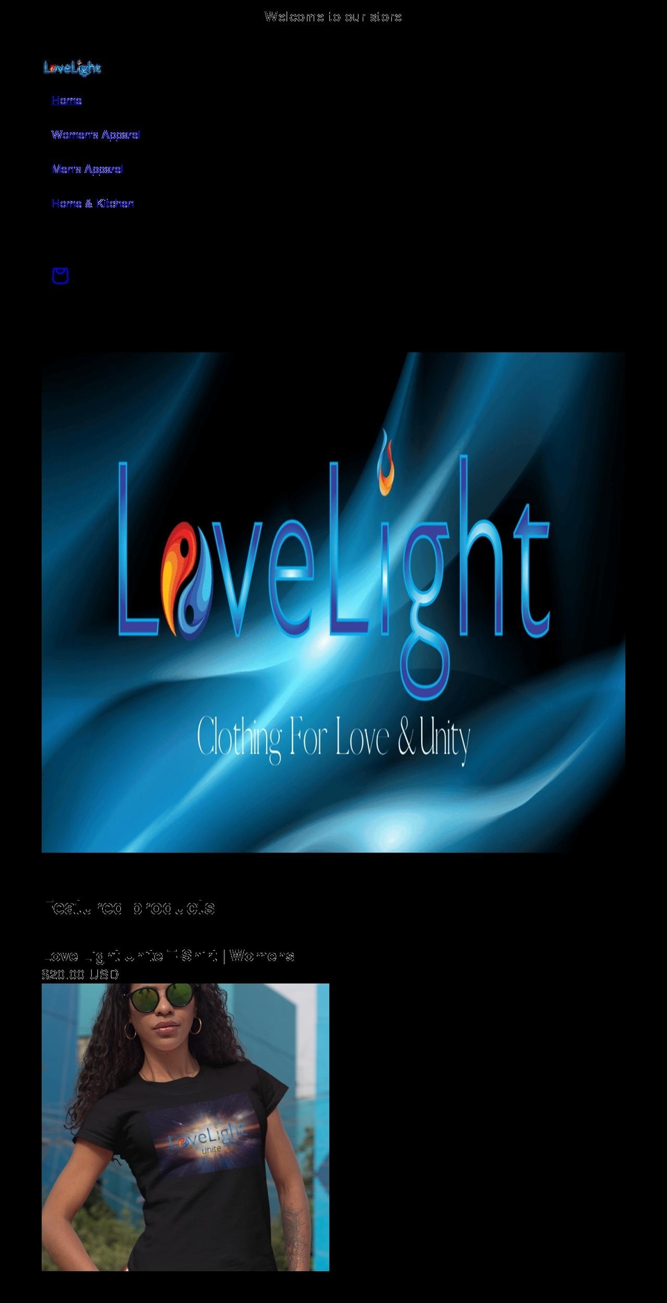 lovelightshine.com shopify website screenshot