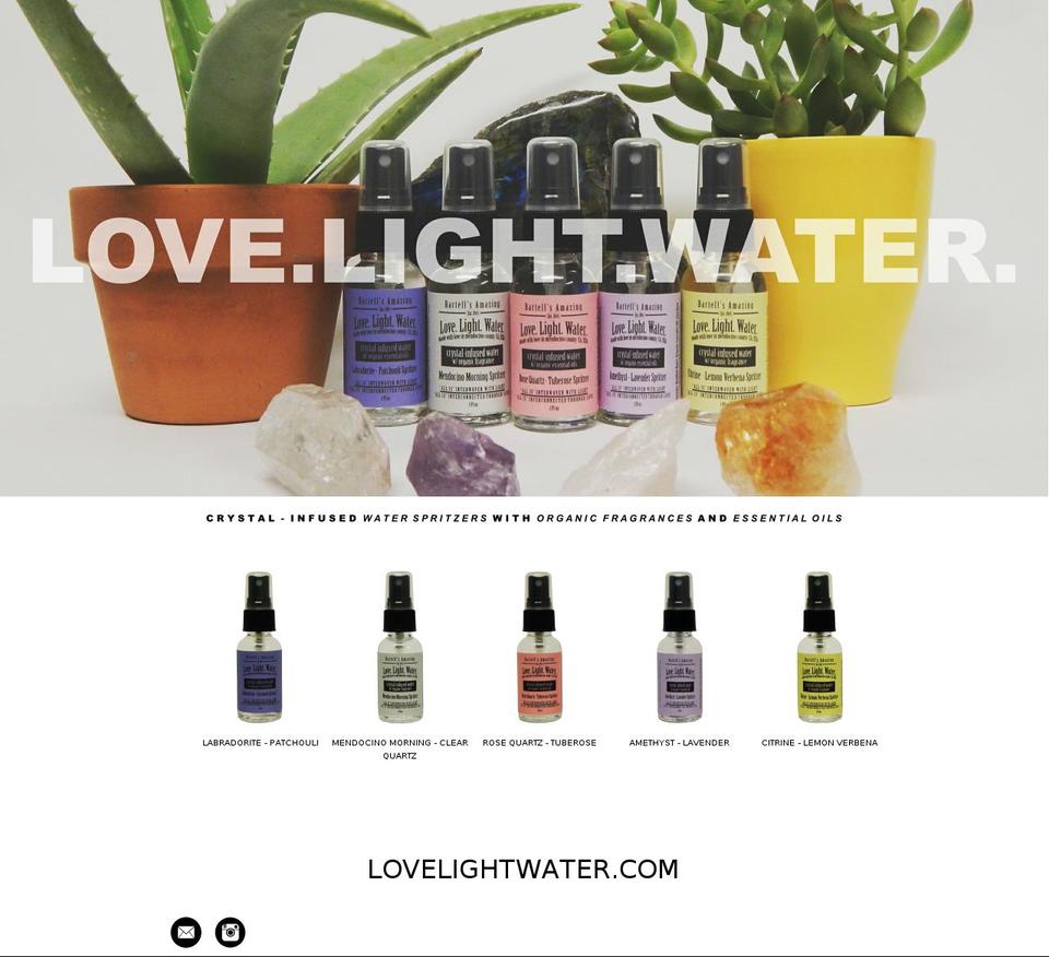lovelightwater.com shopify website screenshot