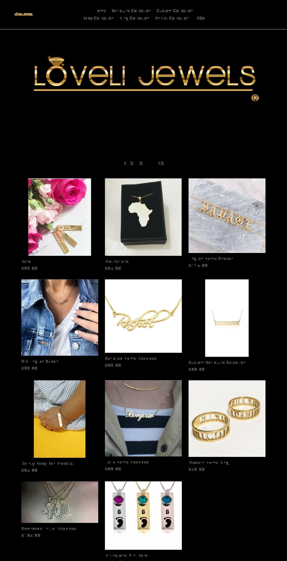 lovelijewels.com — Shopify storefront screenshot