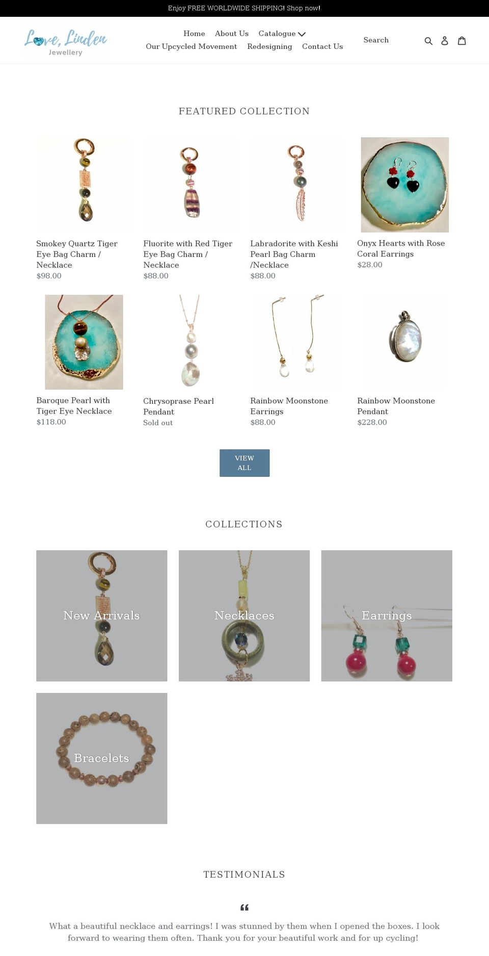 lovelinden.com shopify website screenshot