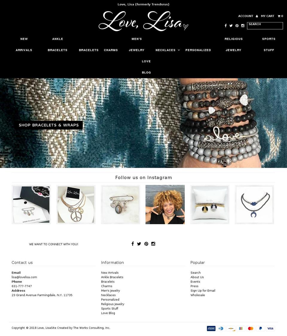 lovelisajewelry.myshopify.com shopify website screenshot