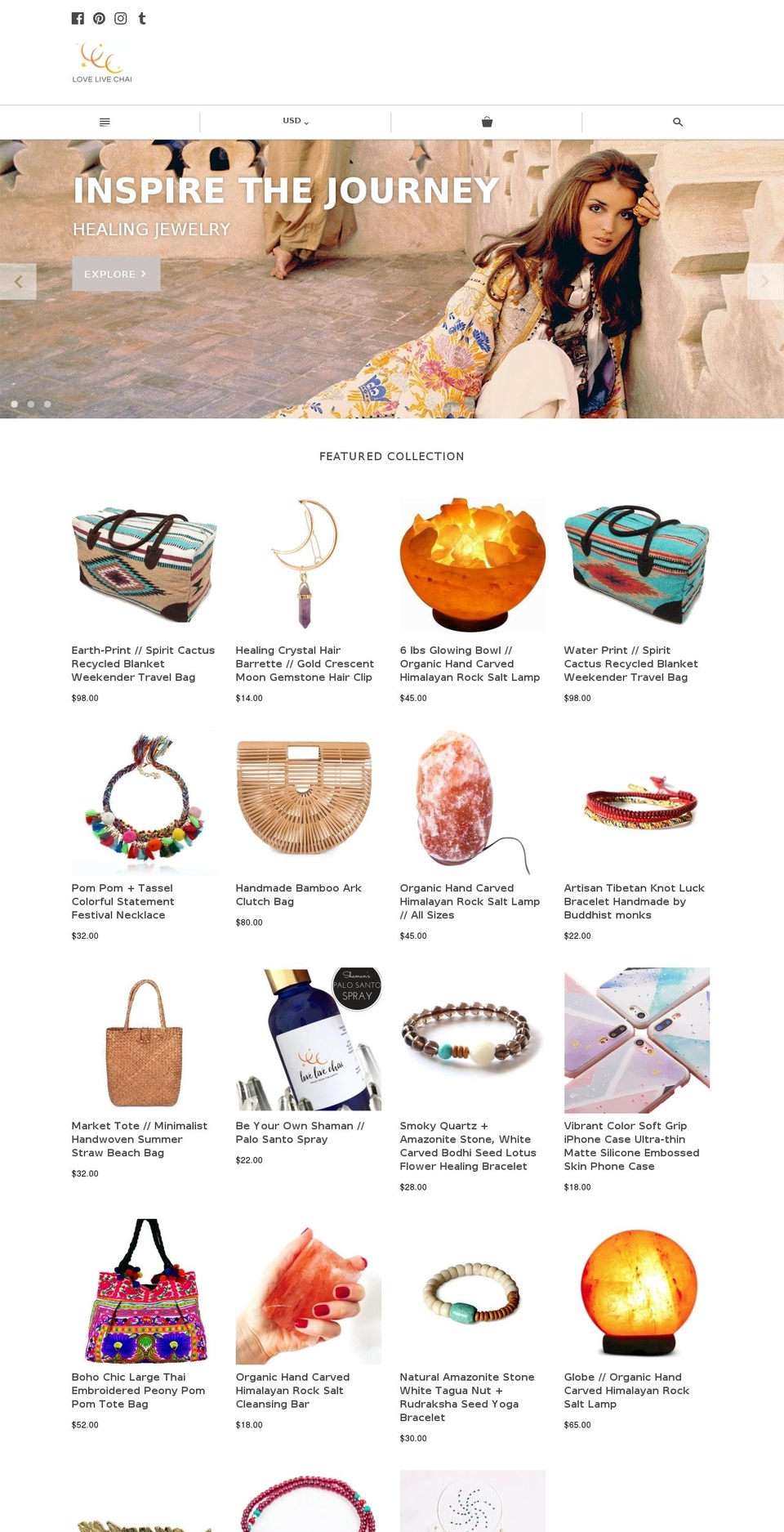 lovelivechai.com — Shopify storefront screenshot