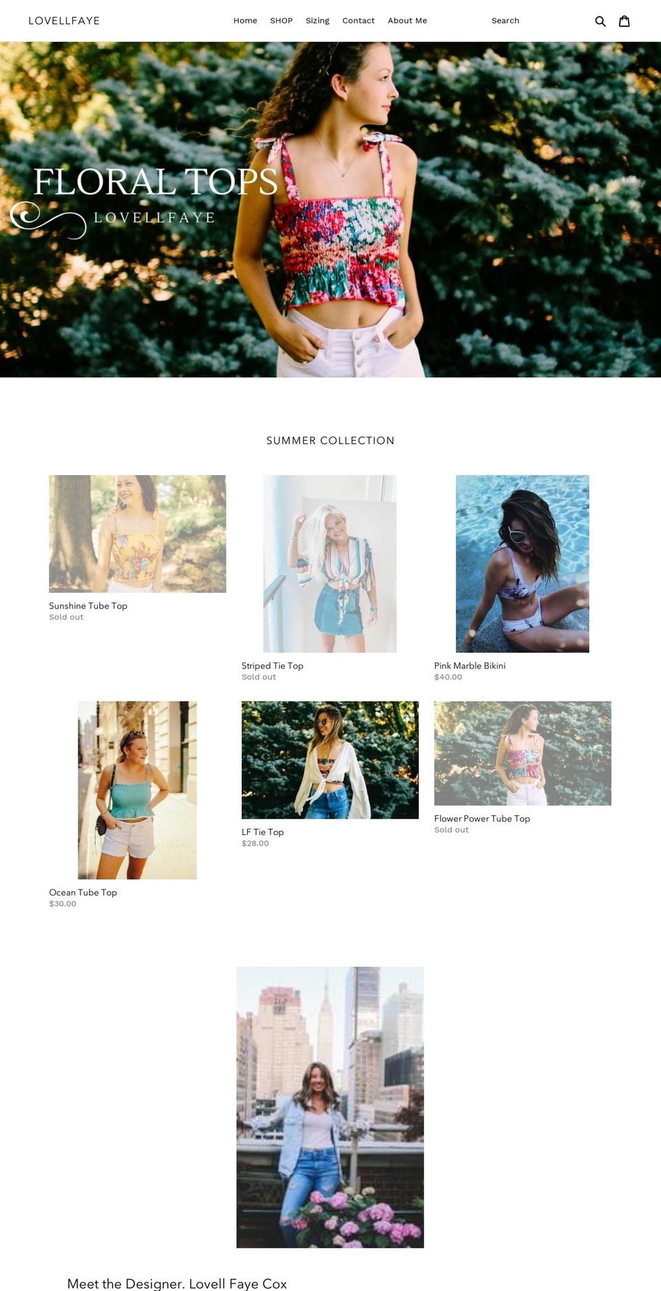 lovellfaye.com shopify website screenshot