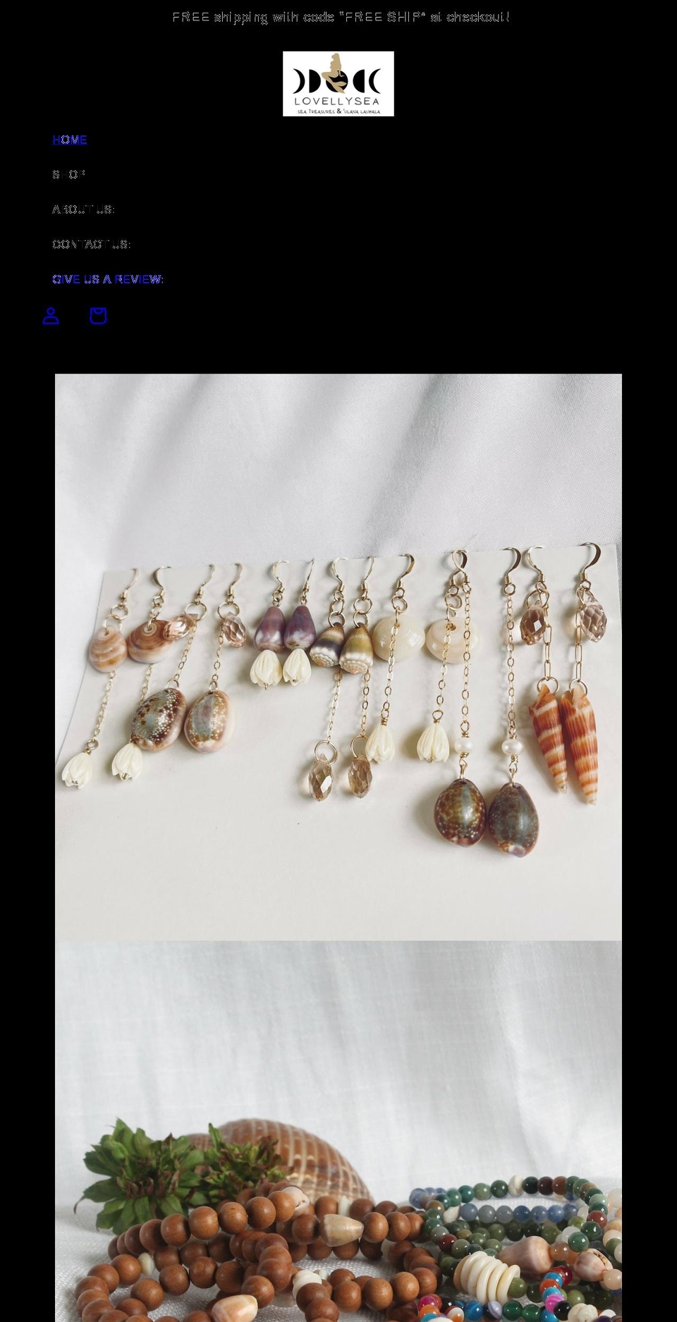 lovellysea.com shopify website screenshot