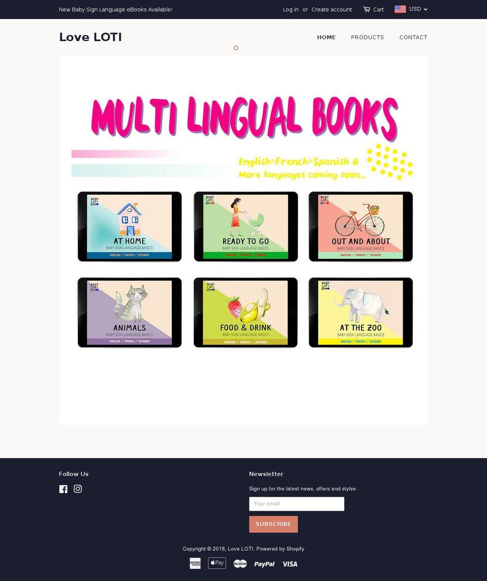 loveloti.com — Shopify storefront screenshot