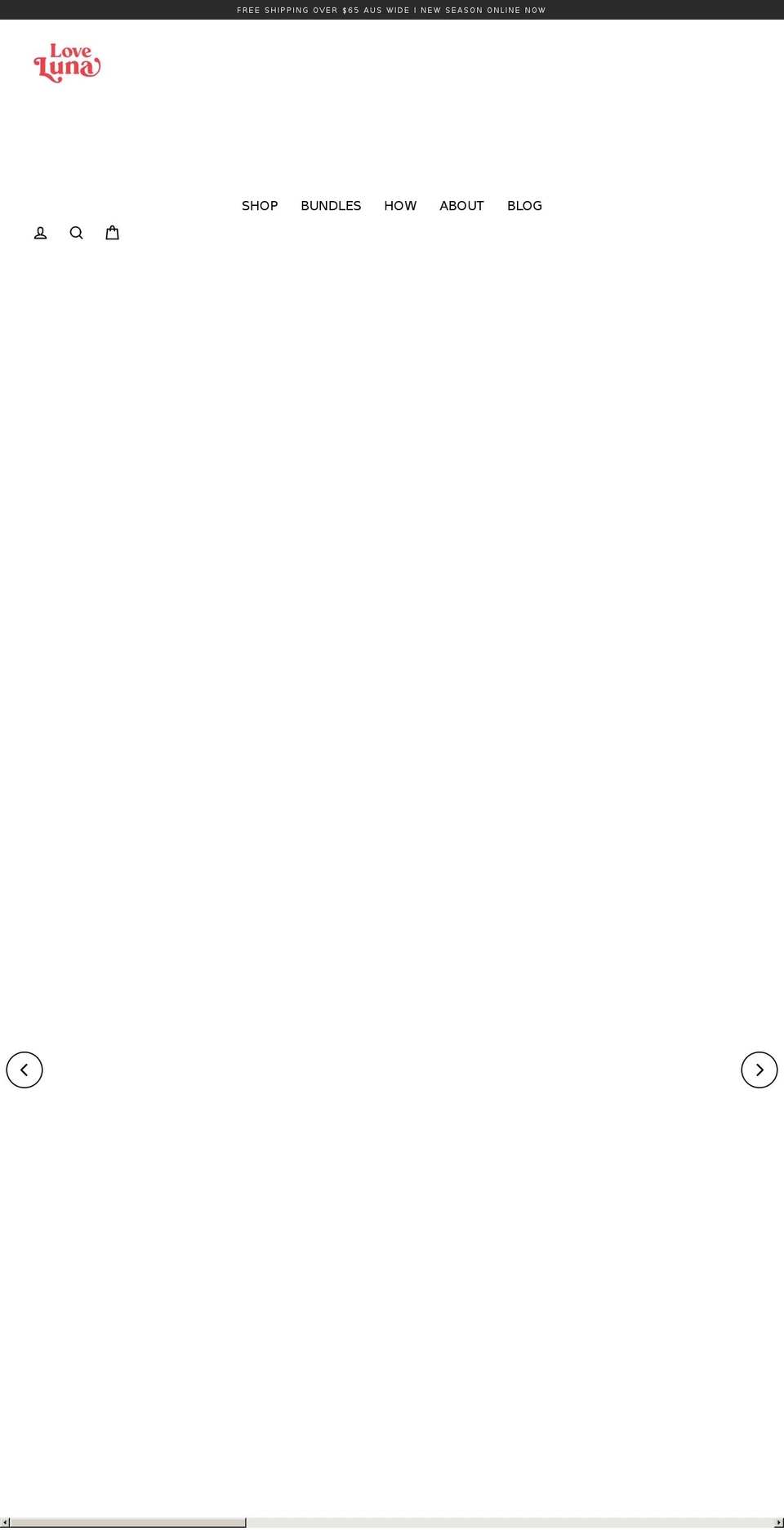 loveluna.com shopify website screenshot