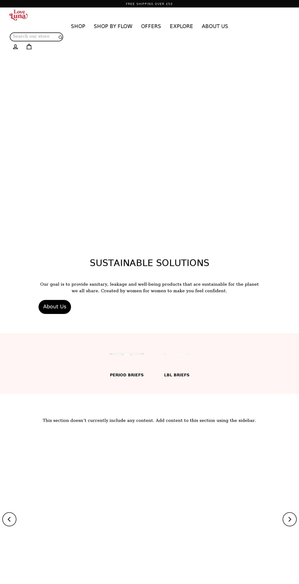 lovelunauk.com shopify website screenshot