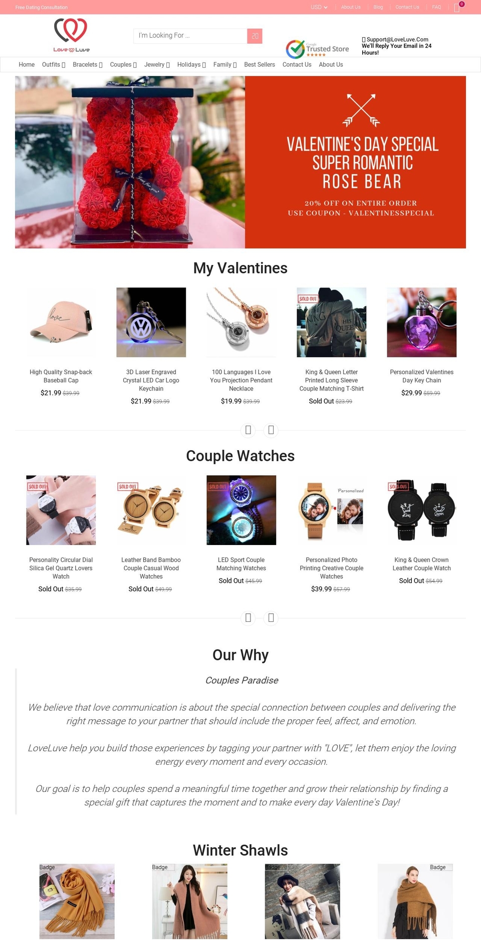 loveluve.com — Shopify storefront screenshot