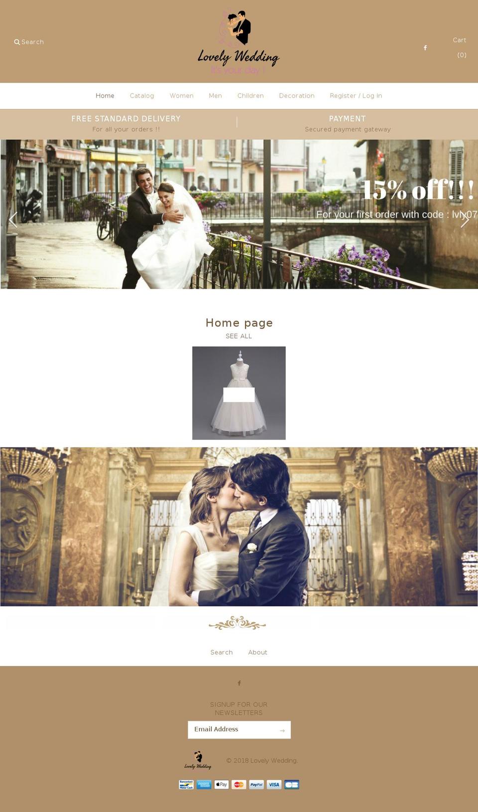 lovely.wedding shopify website screenshot