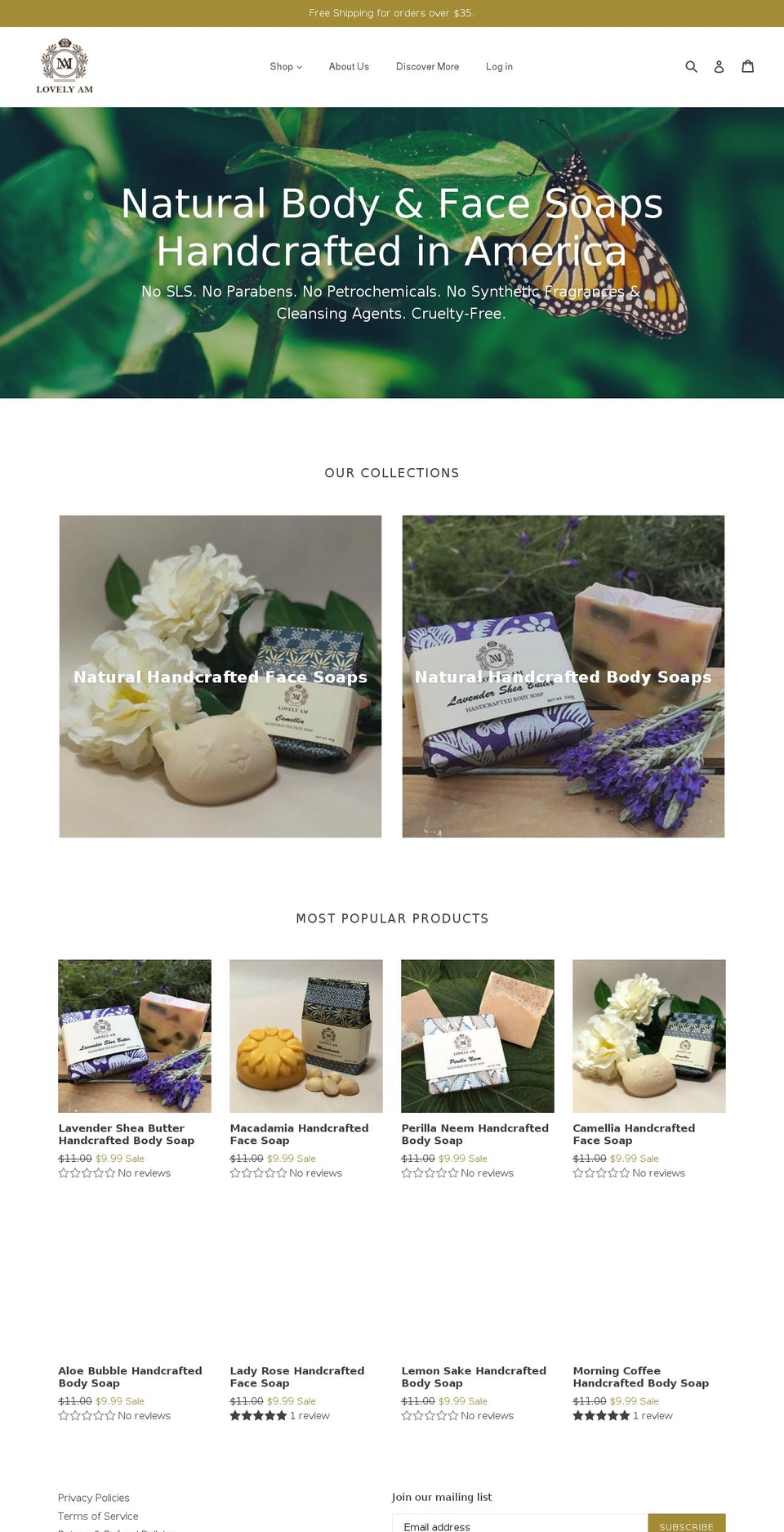 lovelyam.com — Shopify storefront screenshot