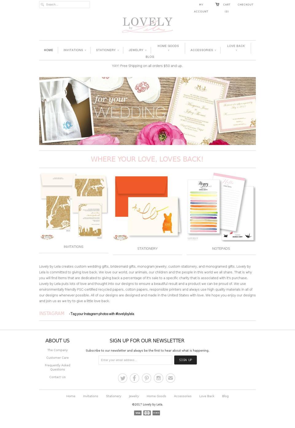 lovelybylela.com shopify website screenshot