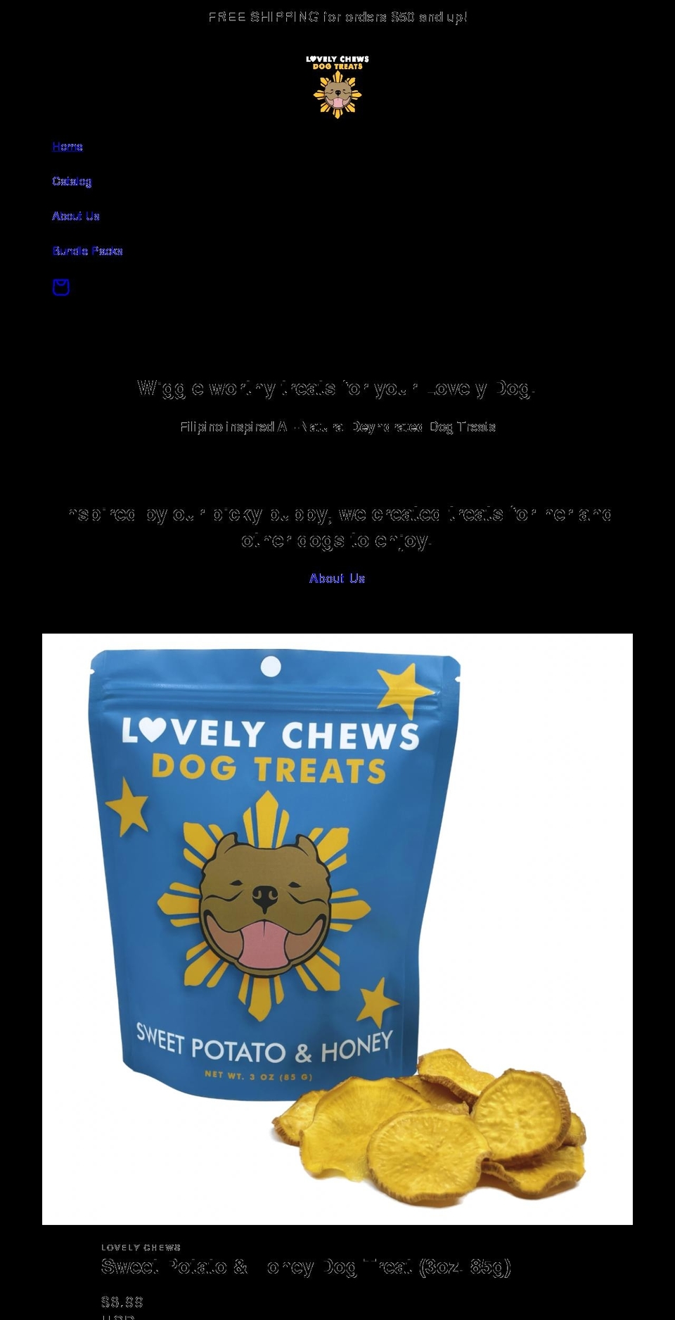 lovelychews.com shopify website screenshot