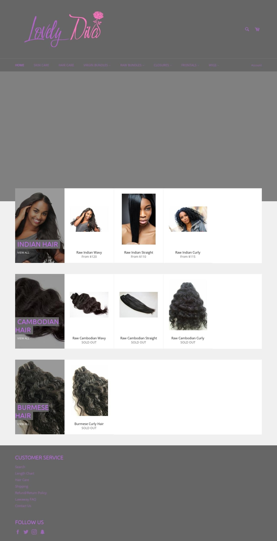 lovelydivastore.com — Shopify storefront screenshot