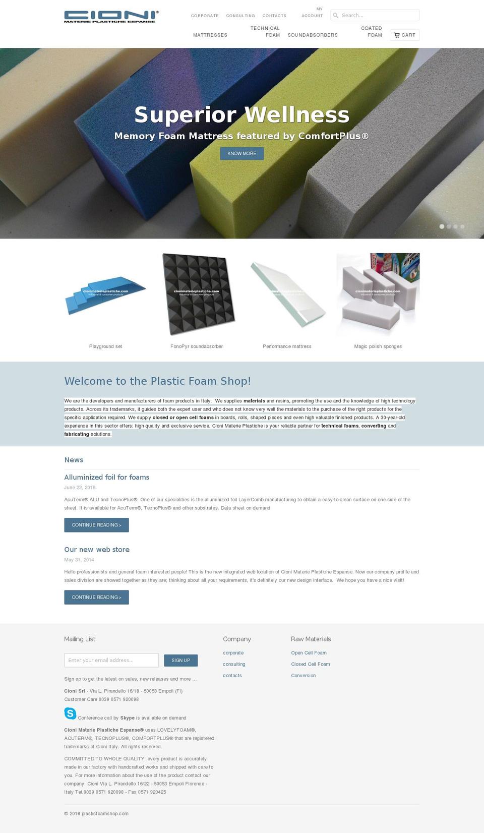 lovelyfoam.com — Shopify storefront screenshot