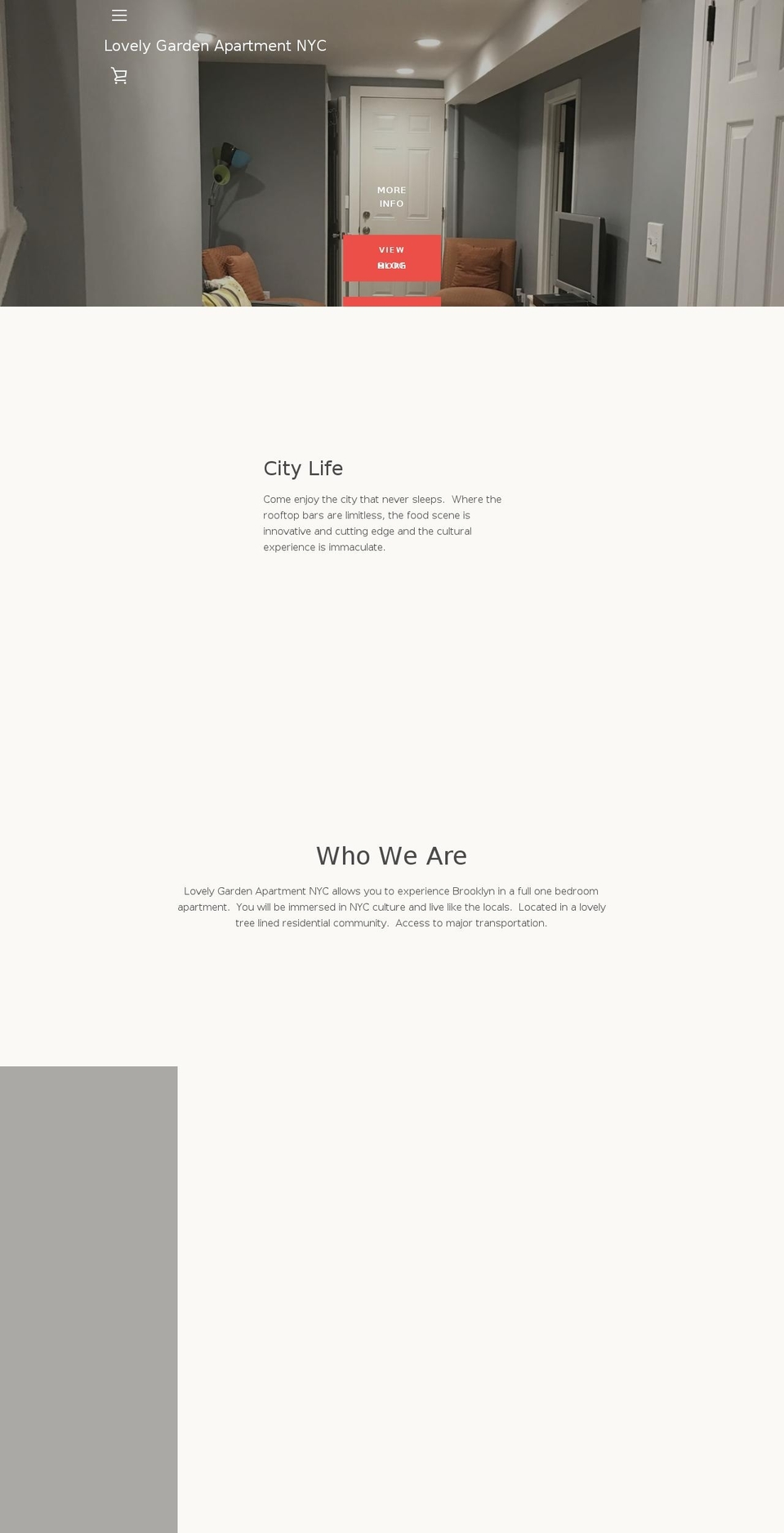 lovelygardenapartment.com — Shopify storefront screenshot