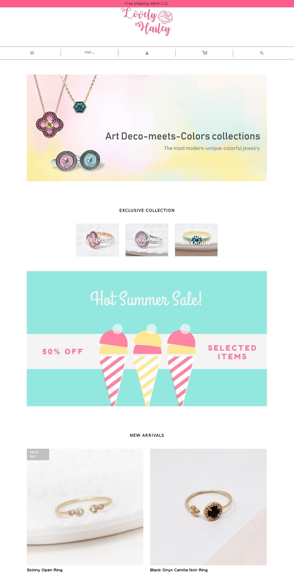 lovelyhailey.com — Shopify storefront screenshot