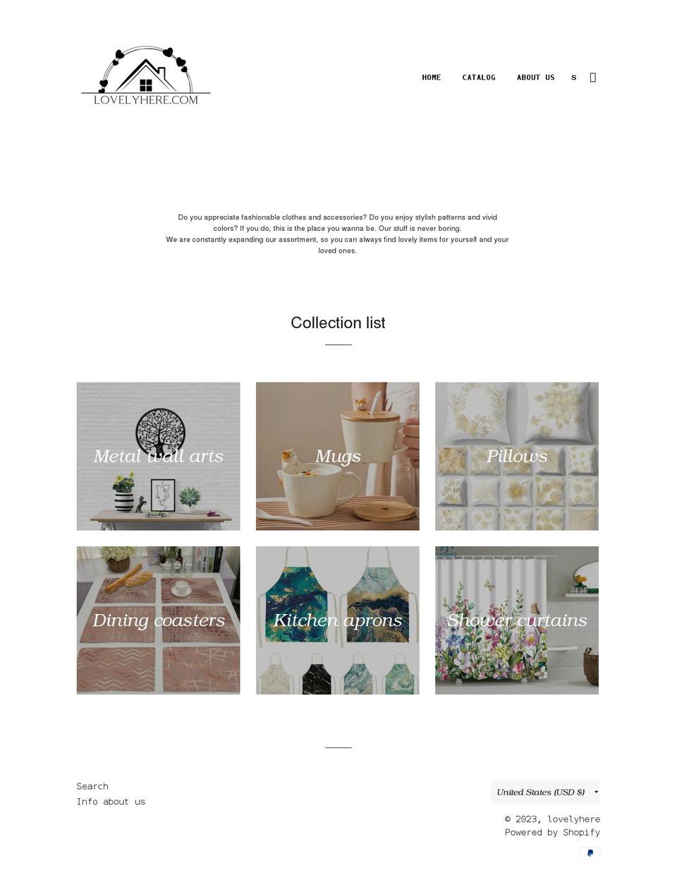 lovelyhere.com shopify website screenshot