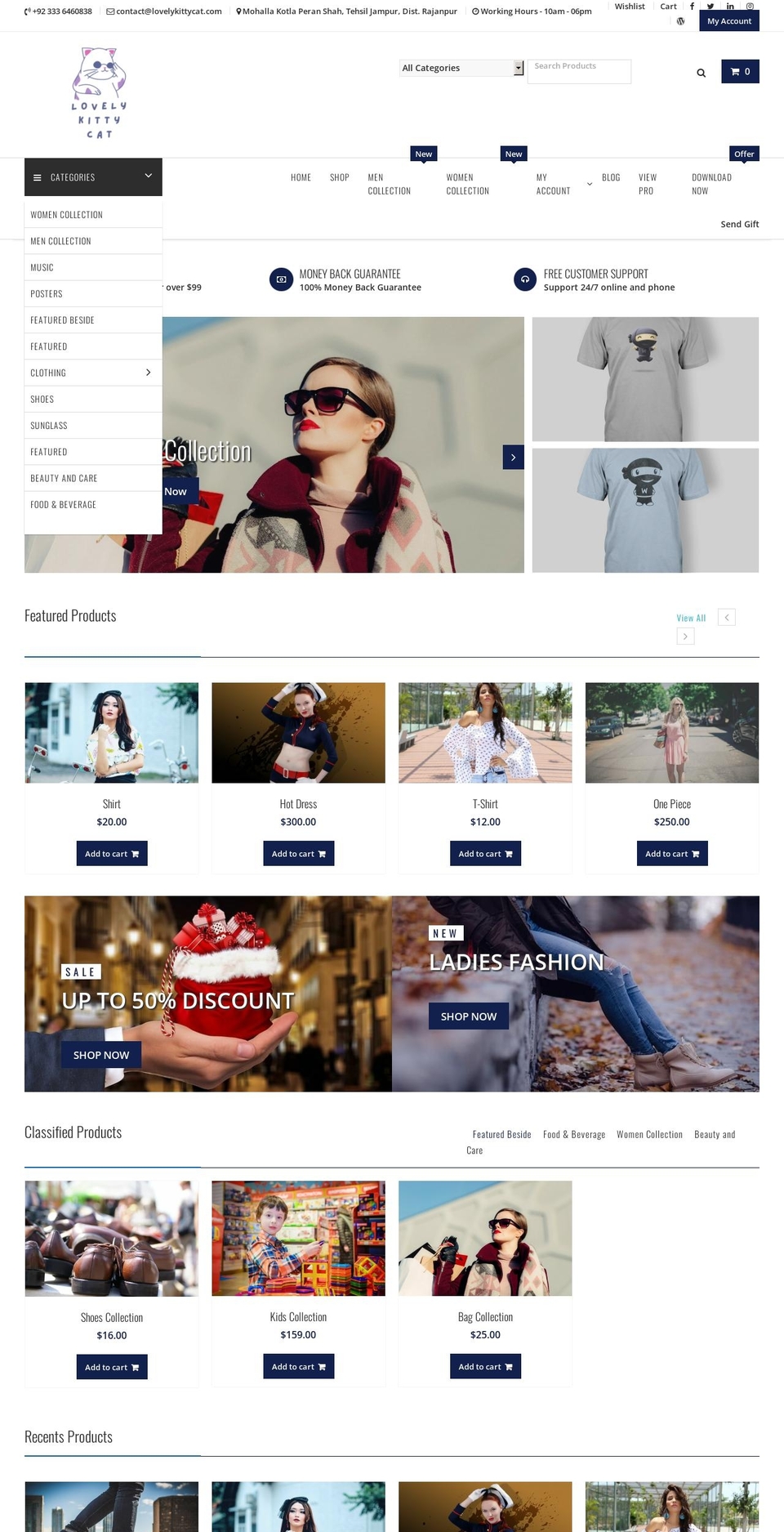 lovelykittycat.com — Shopify storefront screenshot