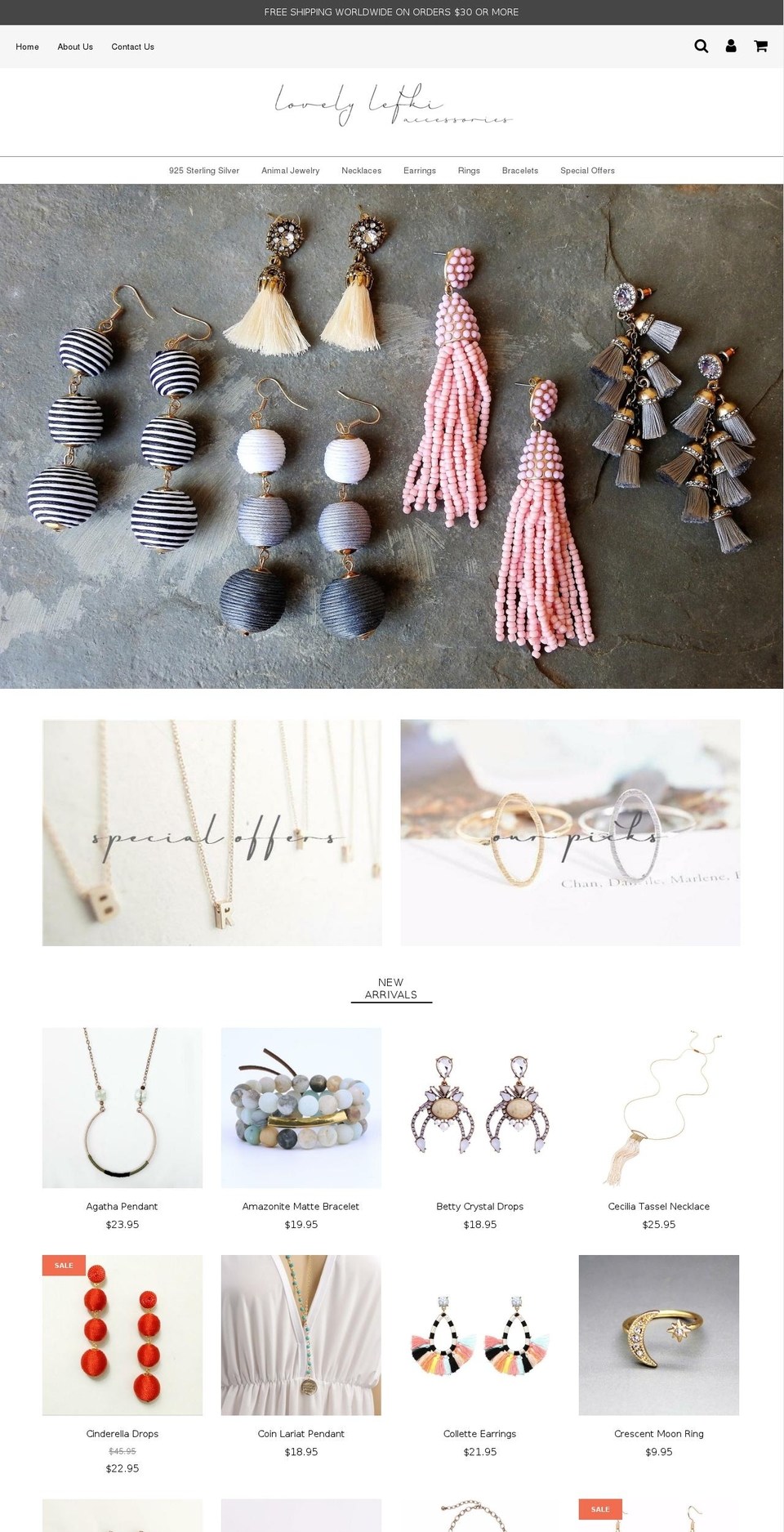 lovelylefki.com — Shopify storefront screenshot