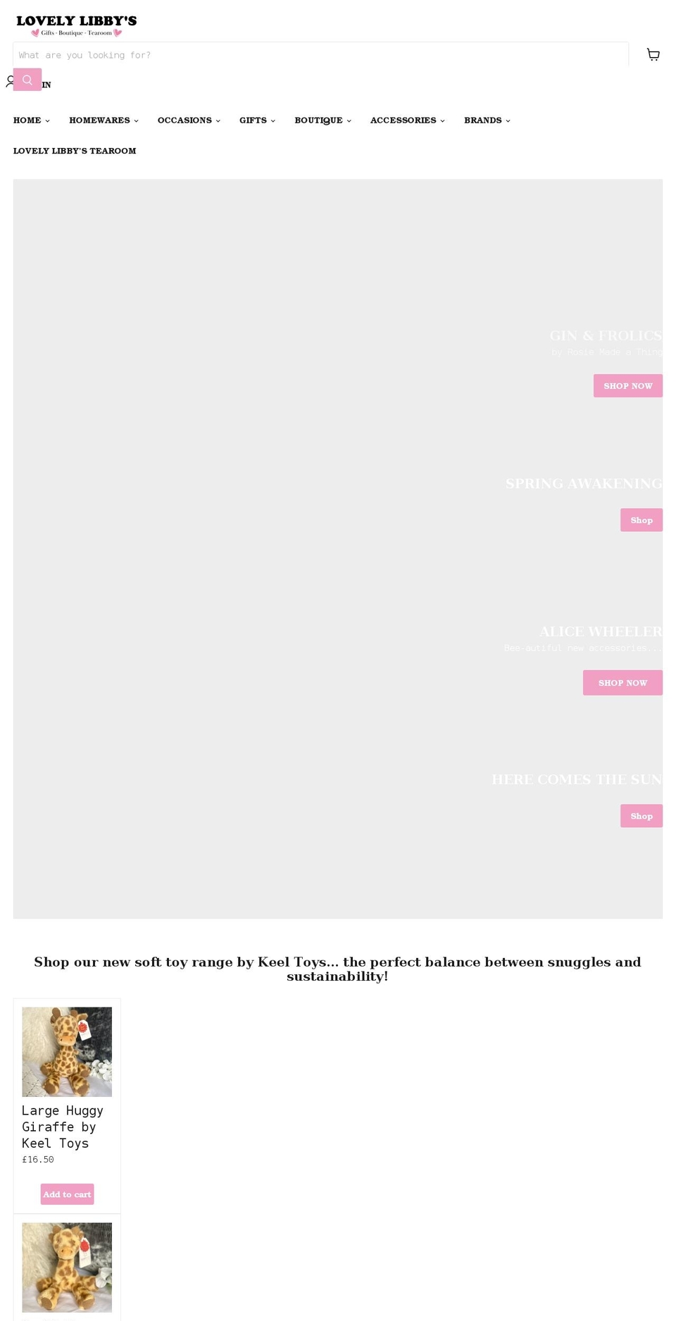 lovelylibbys.co.uk shopify website screenshot
