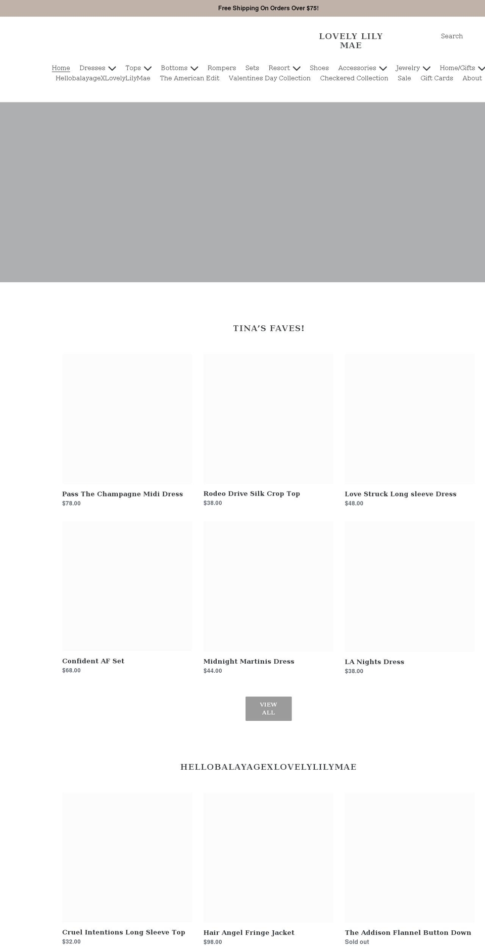 lovelylilymae.com shopify website screenshot