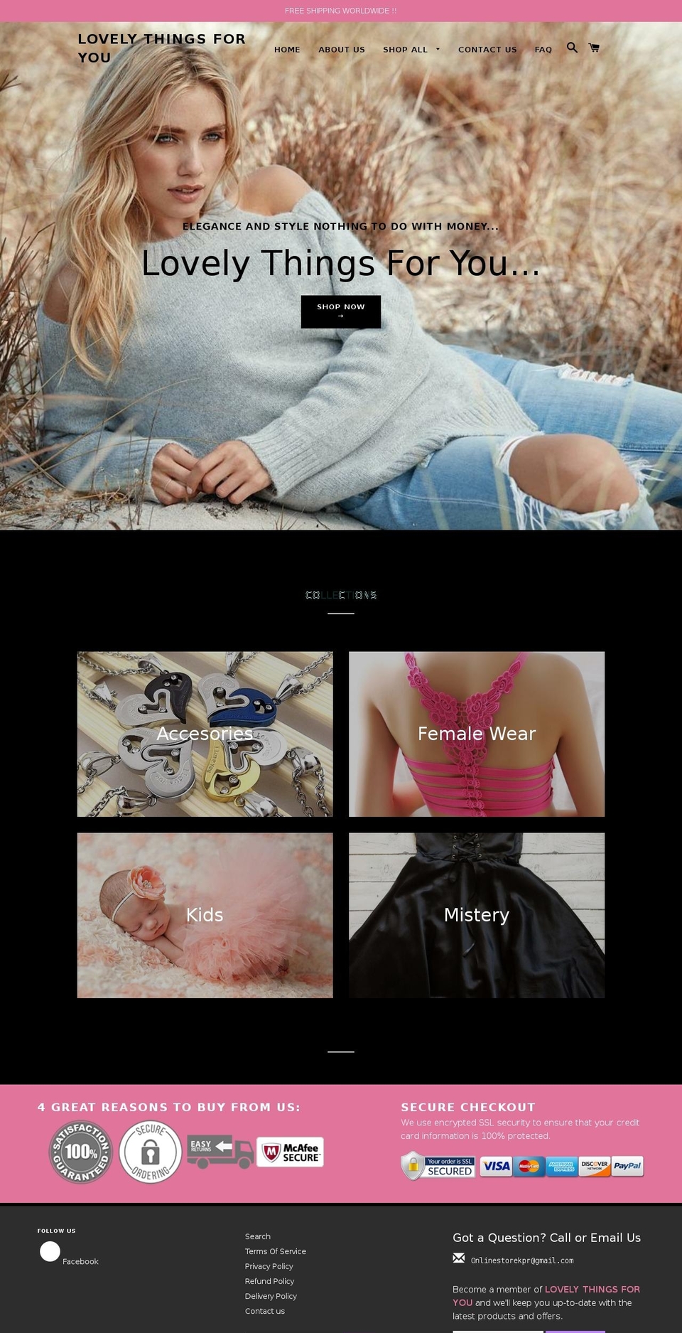 lovelythingsforyou.com shopify website screenshot
