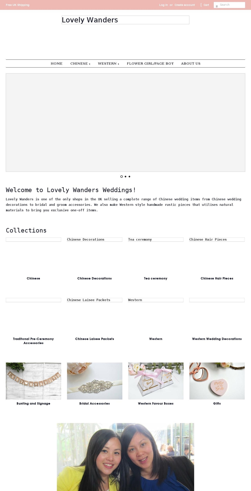 lovelywanders.com shopify website screenshot