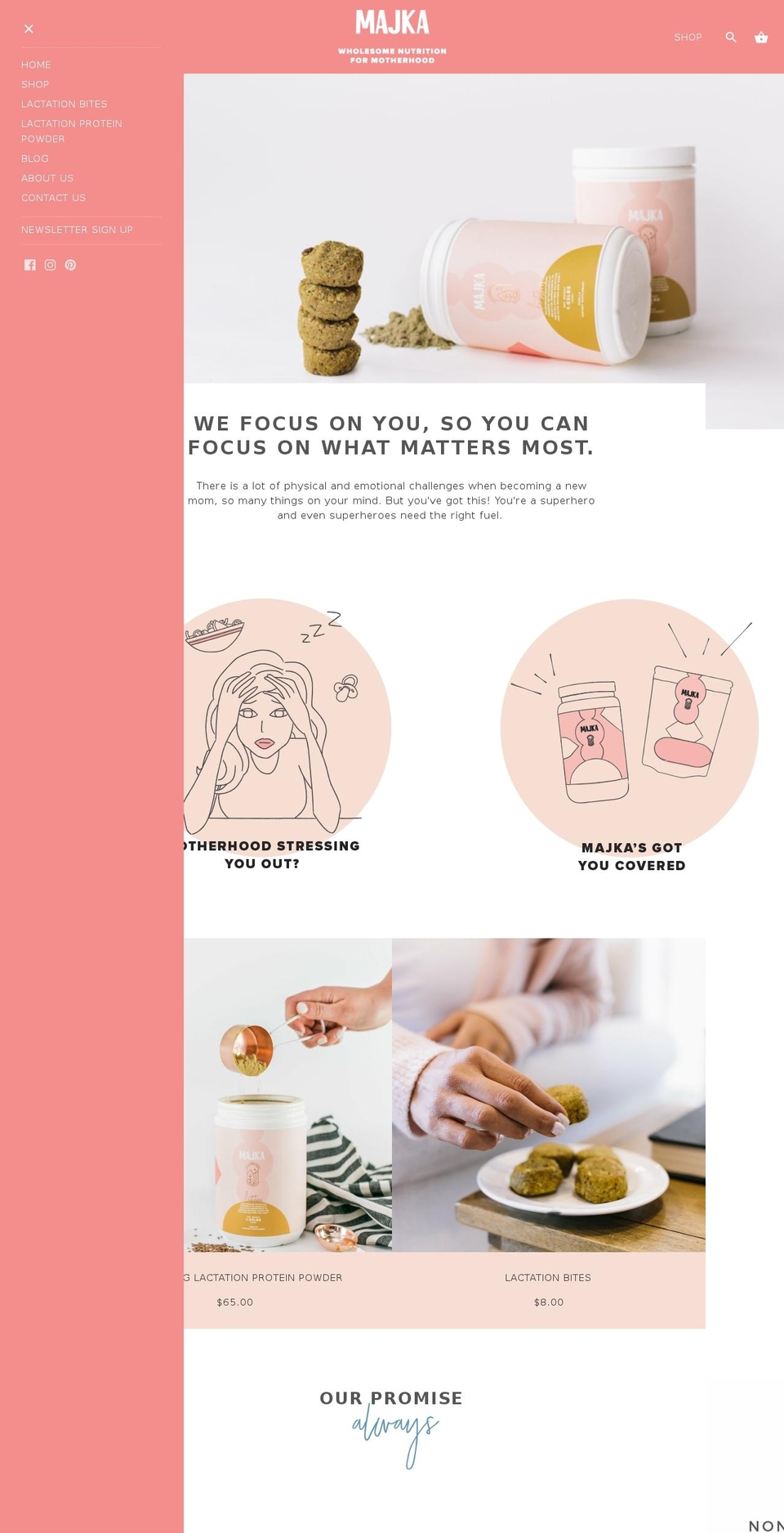 lovemajka.com shopify website screenshot