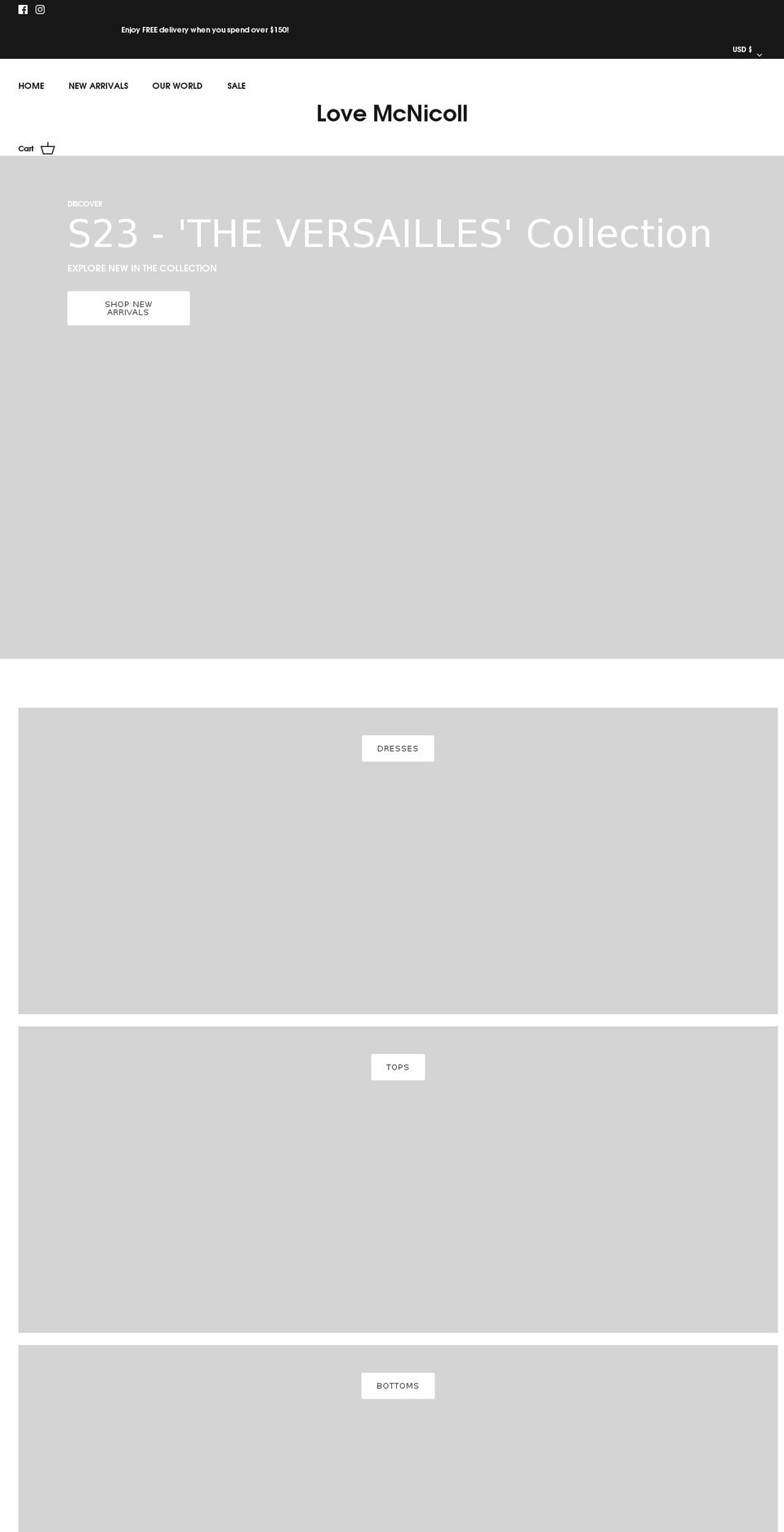 lovemcnicoll.com shopify website screenshot