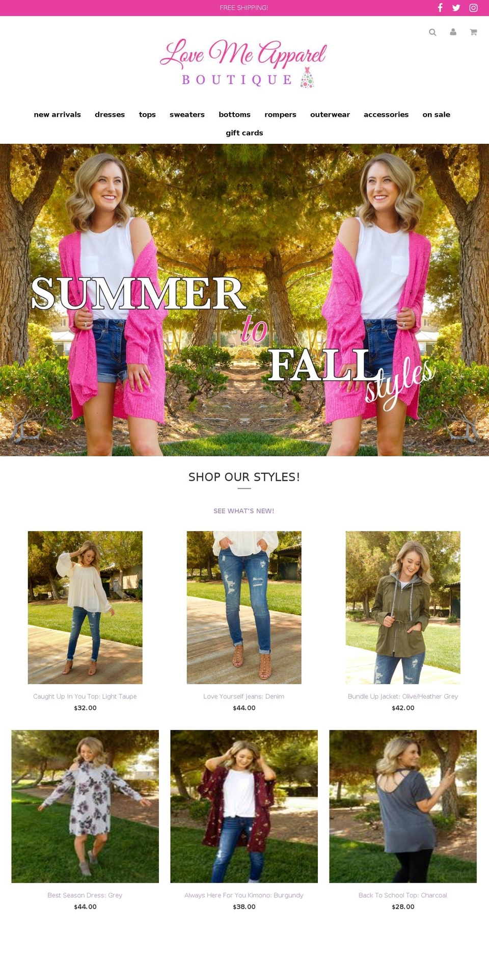 lovemeapparel.com shopify website screenshot