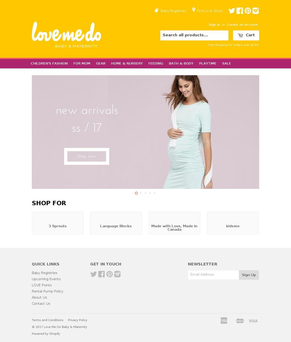 lovemedobaby.com shopify website screenshot