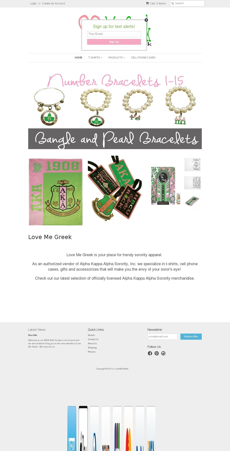 lovemegreek.com shopify website screenshot