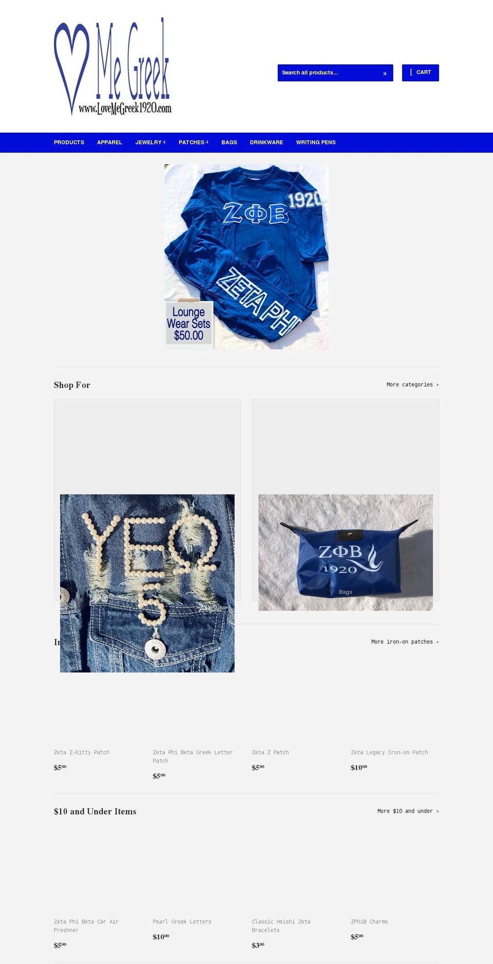 lovemegreek1920.com shopify website screenshot