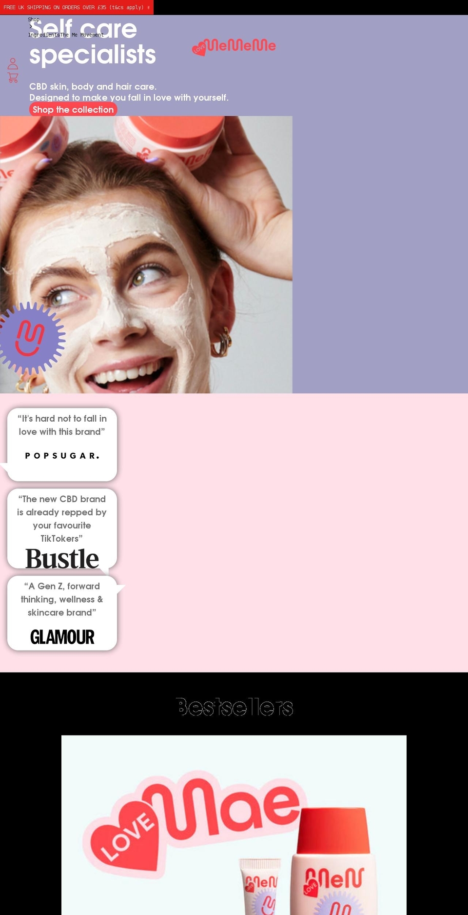 lovemememe.com shopify website screenshot