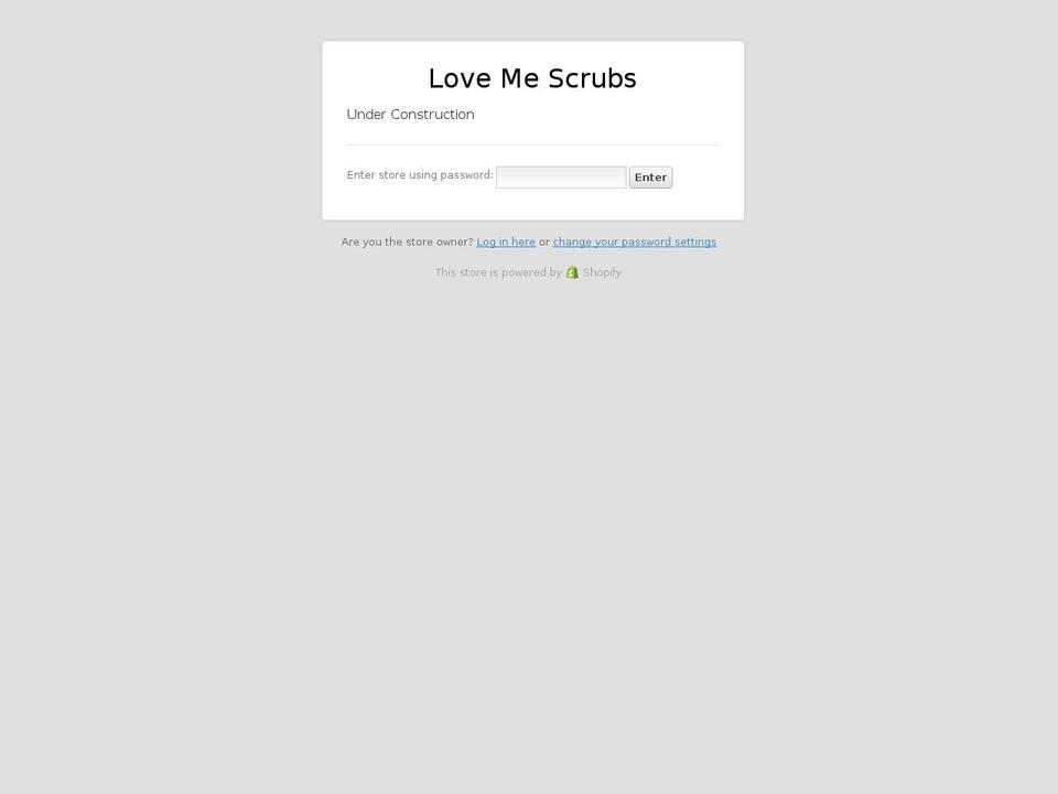 lovemescrubs.com shopify website screenshot