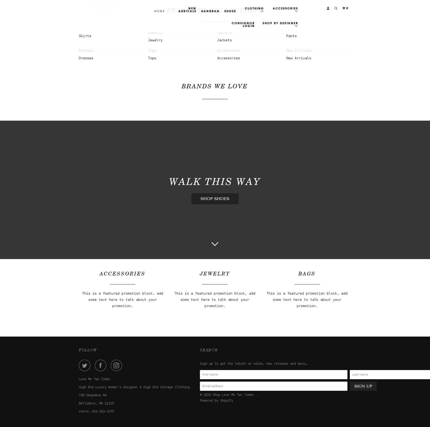 lovemetwotimes.net shopify website screenshot